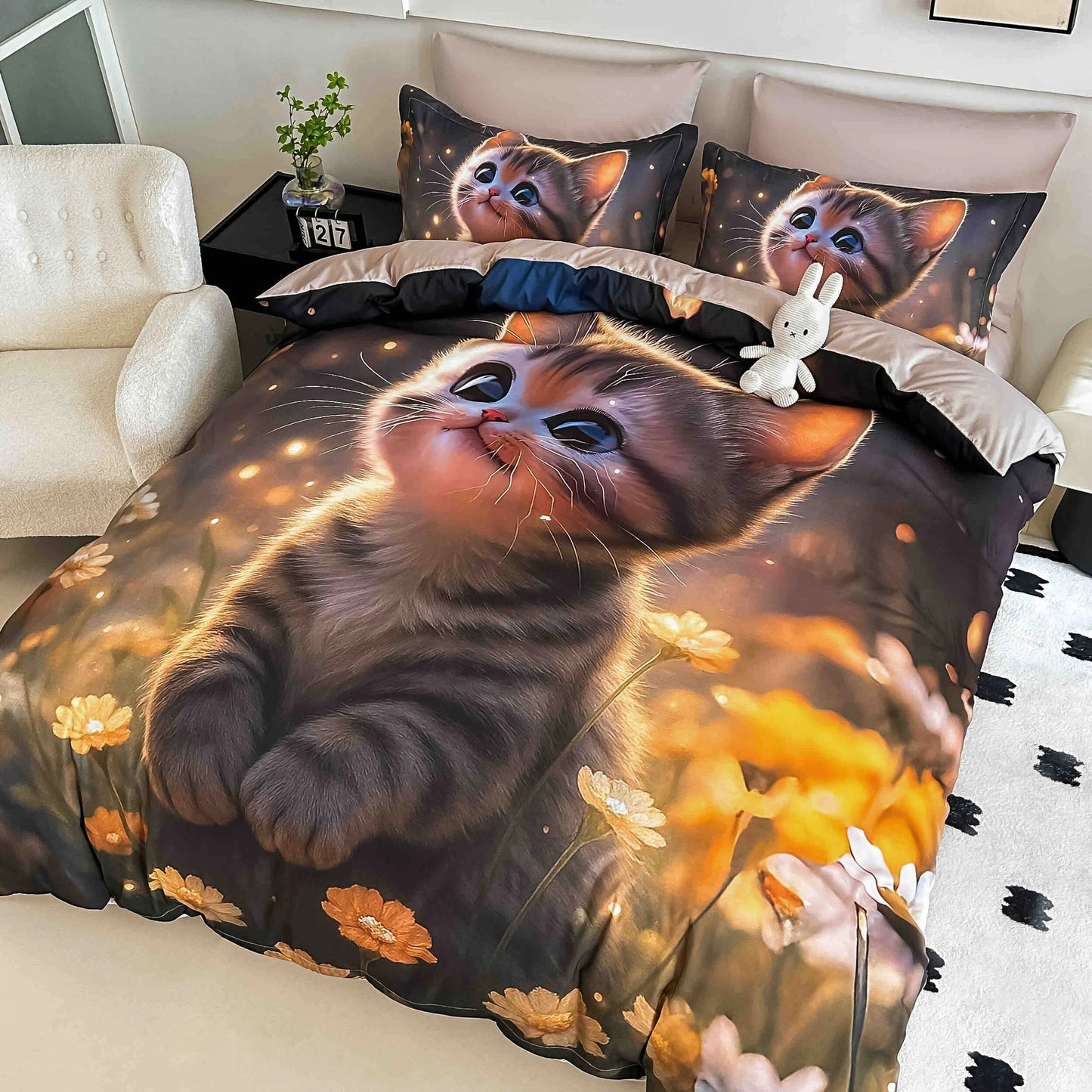 5D котенце - Единично легло 100% памук