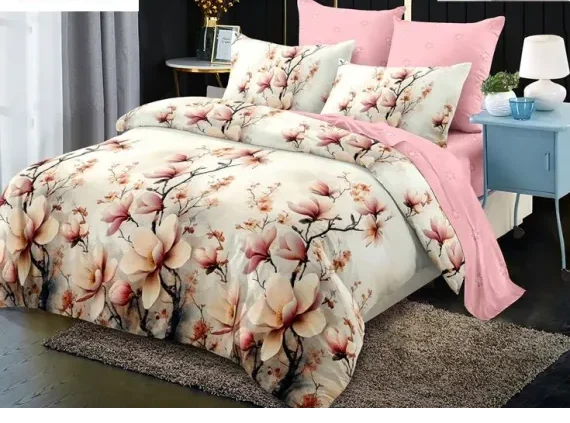 Мистични цветя - 6 части с ластик 100% памук