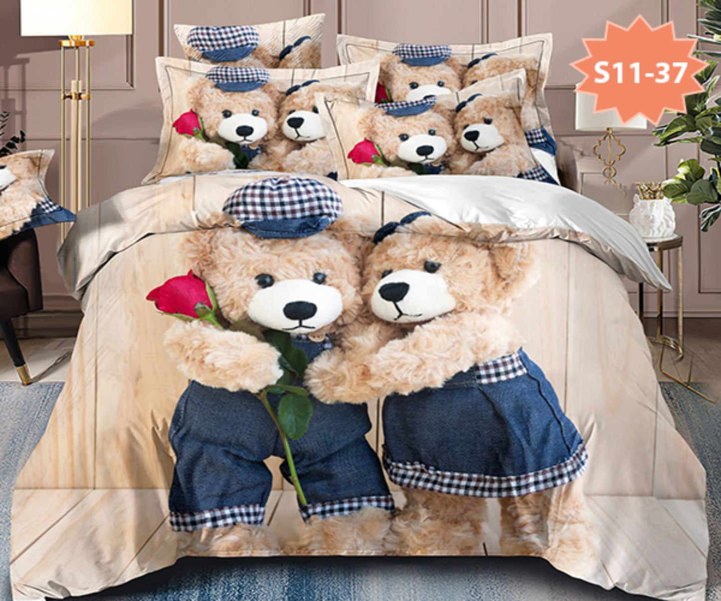 5D Мечета с розичка - Единично легло 100% памук