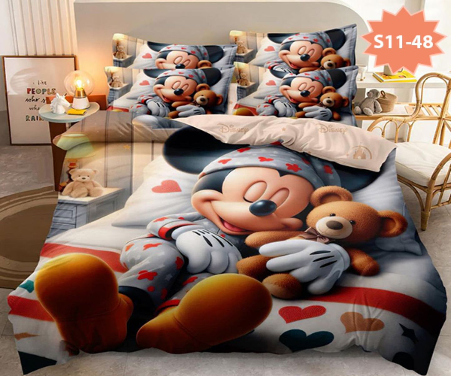 5D Мики Маус - Единично легло 100% памук