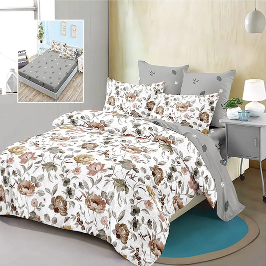 Есенна градина- 6 части с ластик 100% памук