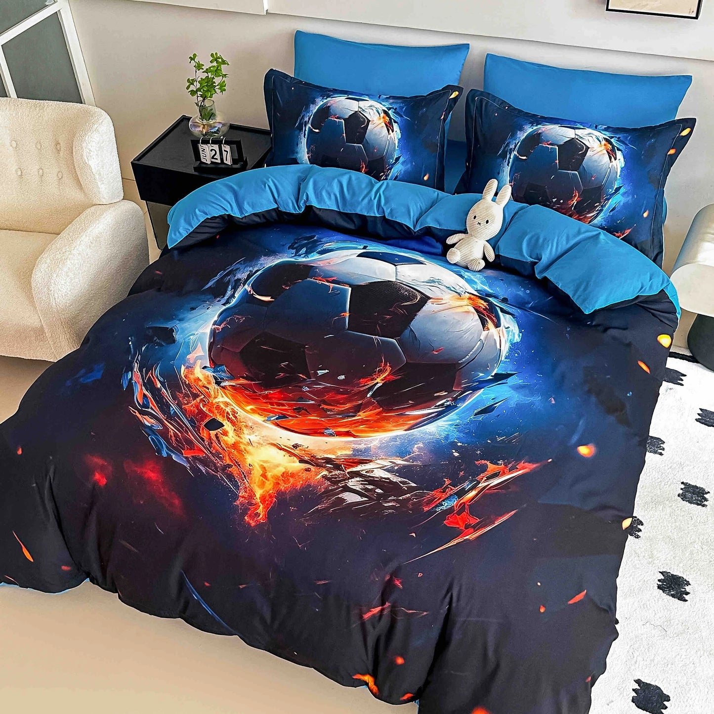 5D Футбол - Единично легло 100% памук