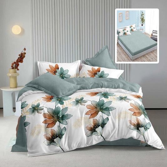 Морско дъно - 6 части с ластик 100% памук