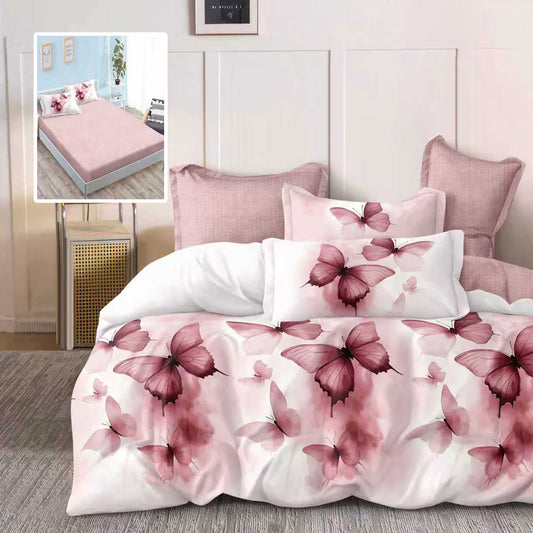 Розови пеперуди - 6 части с ластик 100% памук